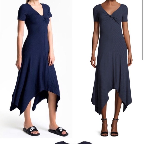 A.L.C navy maxi asymmetric dress perfect from REVOLVE - Picture 2 of 16